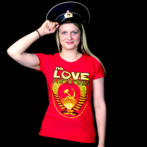 The Love Dictators Crest Ladies' Shirt in Red